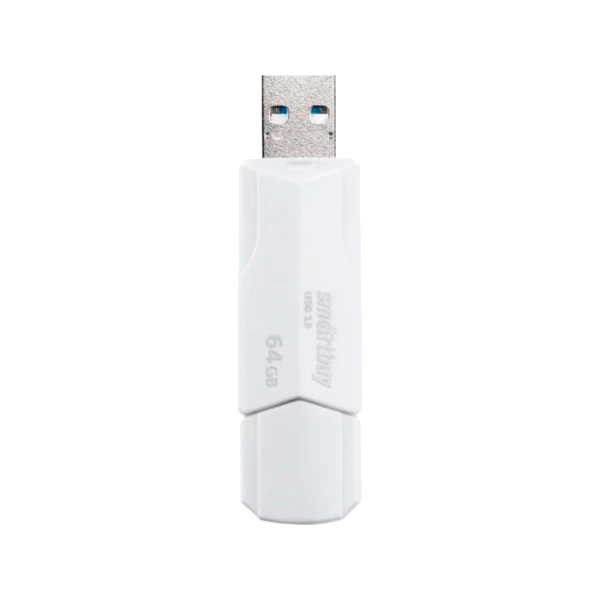 Флеш-накопитель Smartbuy Clue 64GB USB2.0 пластик белый