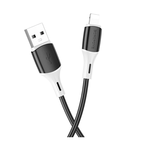 Кабель Borofone BX79 USB (m)-Lightning (m) 1.0м 2.4A силикон черный (1/360)