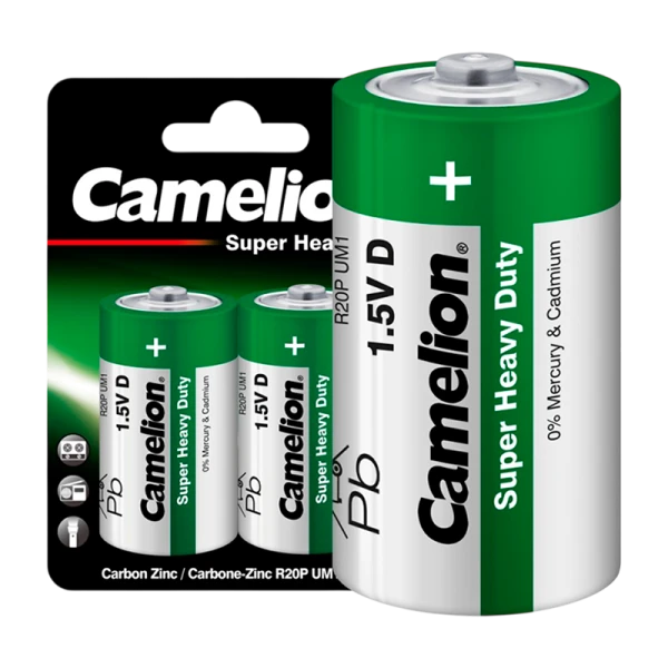 Батарейка Camelion Super R20 D BL2 1.5V (2/12/144)