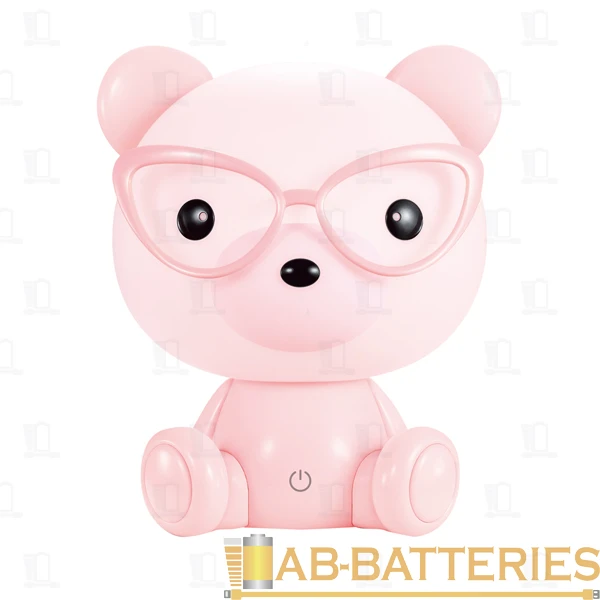 Светильник настольный Camelion KD-890 3W 1LED IP20 на основании сенс. розовый (1/12)