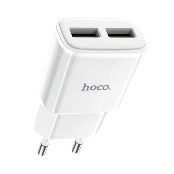 Сетевое З/У HOCO C88A 2USB 2.4A белый (1/12/120)