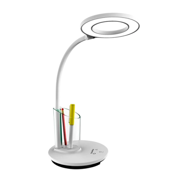 Светильник настольный Camelion KD-826 8W 230V 1LED на основании сенс. белый (1/8)