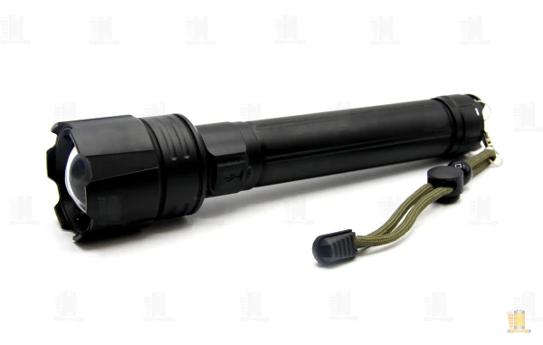 Фонарь туристический Без бренда Н-705-Р90 от аккумулятора 3 режима+ZOOM черный