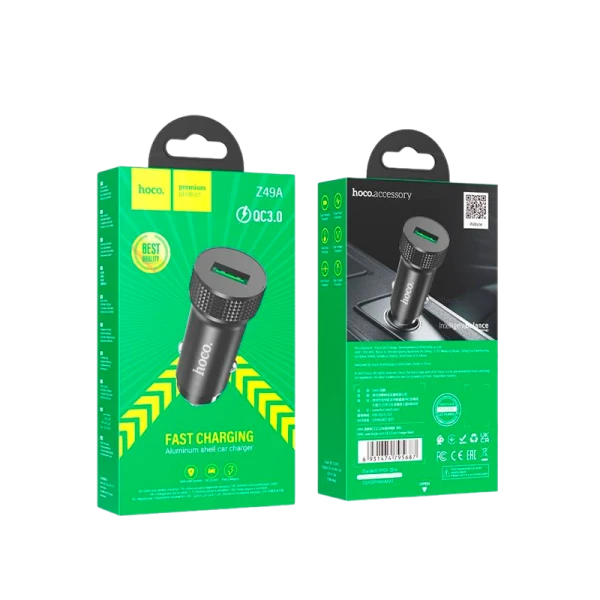 Автомобильное З/У HOCO Z49A 1USB 18W черный (1/13/130)