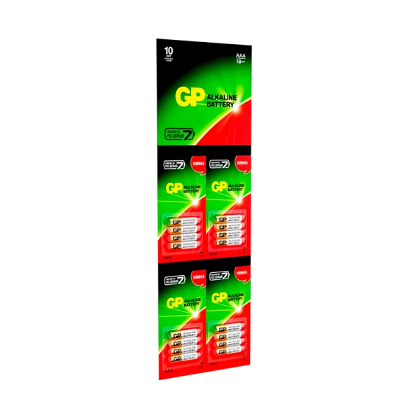 Батарейка GP LR03 AAA BL16 (4*4) Alkaline 1.5V отрывные (16/160)