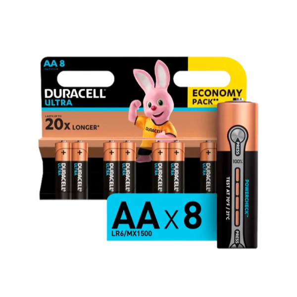 Батарейка Duracell ULTRA POWER LR6 AA BL8 Alkaline 1.5V (8/96/32832)