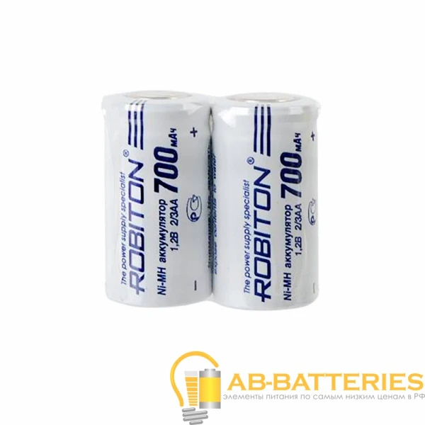 Аккумулятор ROBITON 700MH2/3AA-2 SR2, в упак 50 шт (2/50/600)