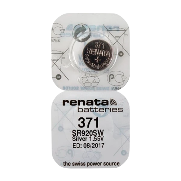 *Батарейка Renata 371 (SR920SW) Silver Oxide 1.55V (10/100) 