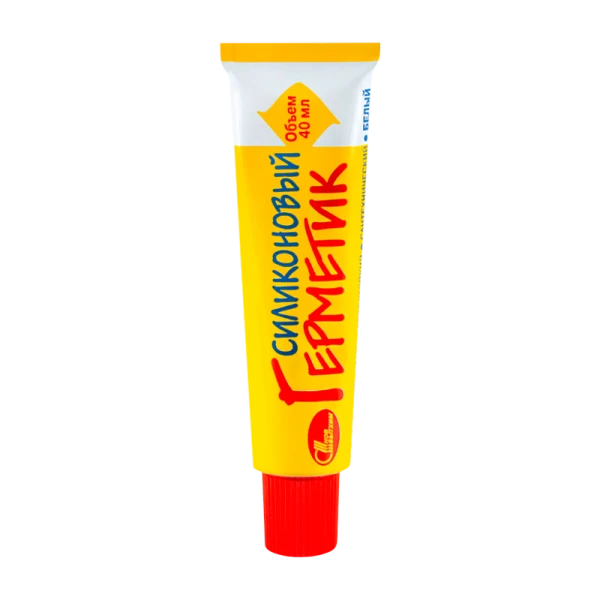 Герметик Новбытхим 40мл силиконовый водонепроницаемый белый (1/50)