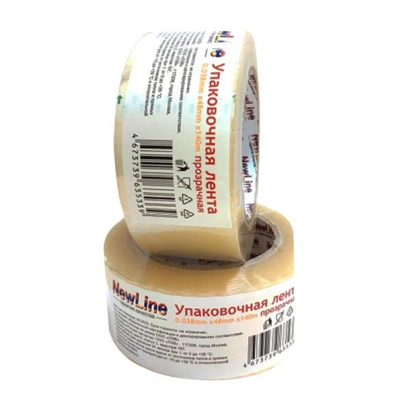 Скотч NewLine ПП 48мм*110м 38мкм упаковочный акрил прозрачный (1/36)