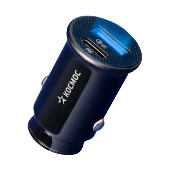 Автомобильное З/У Космос 1USB/Type-C 3.0A 20W QC3.0 / PD3 черный (1/40/80)