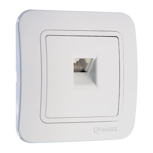 Розетка телефонная Makel Lillium 1гн. белый 70014