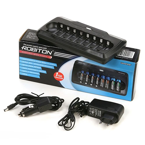 Зарядное устройство ROBITON VolumeCharger Plus&nbsp;&nbsp;зарядное уст-во, для1-8 аккум. Ni-MH, Ni-Cd, LiFePO4