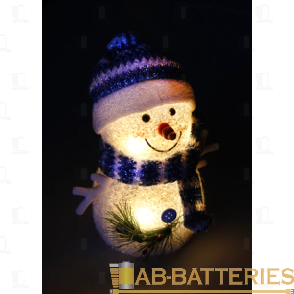 Фигурка Космос "Снеговик" ткань 20.0см с подсветкой (1/36)