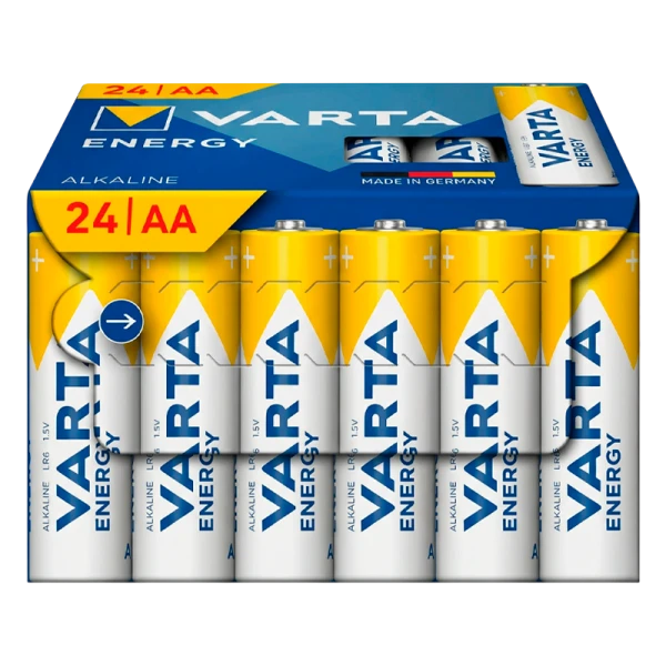 Батарейка Varta ENERGY LR6 AA CUBE Pack24 Alkaline 1.5V (4106) (24/288)