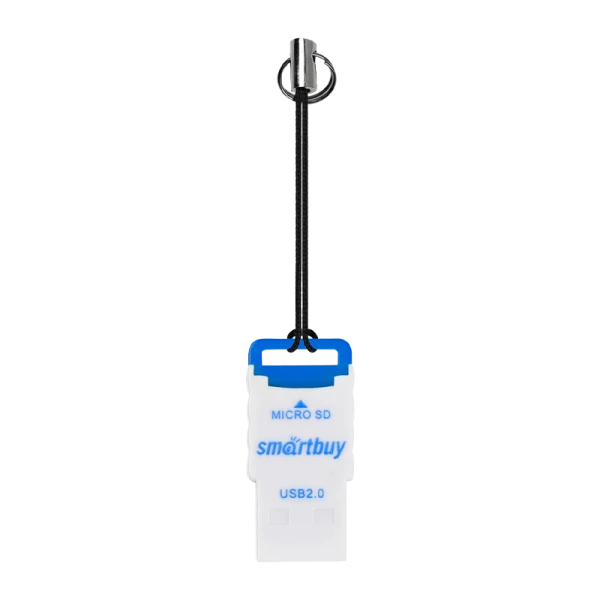 Картридер Smartbuy 707 USB2.0 microSD синий (1/20)
