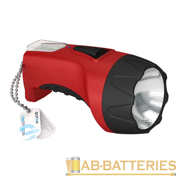 Фонарь туристический Фотон РМ-1500 1W от батареек 2 режима красный