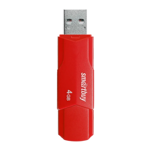 Флеш-накопитель Smartbuy Clue 4GB USB2.0 пластик красный