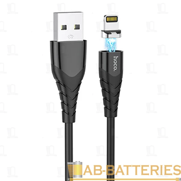 Кабель HOCO X63 USB (m)-microUSB (m) 1.0м 2.4A нейлон магнит черный (1/31/310)