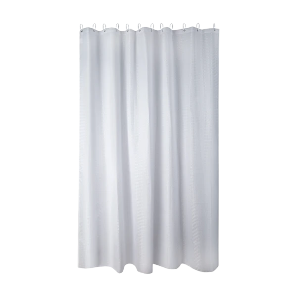 ЕГ WAFFLE Штора для ванной вафельная белая (1/12)