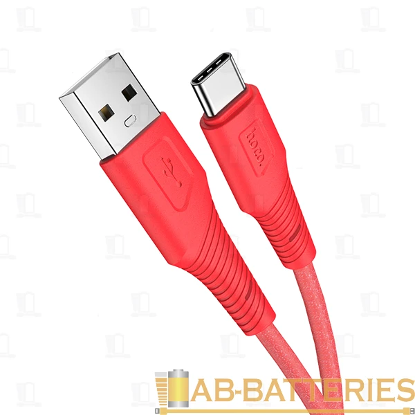 Кабель HOCO X58 USB (m)-Type-C (m) 1.0м 3.0A силикон красный (1/22/220)