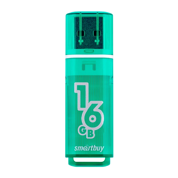 Флеш-накопитель Smartbuy Glossy 16GB USB2.0 пластик зеленый
