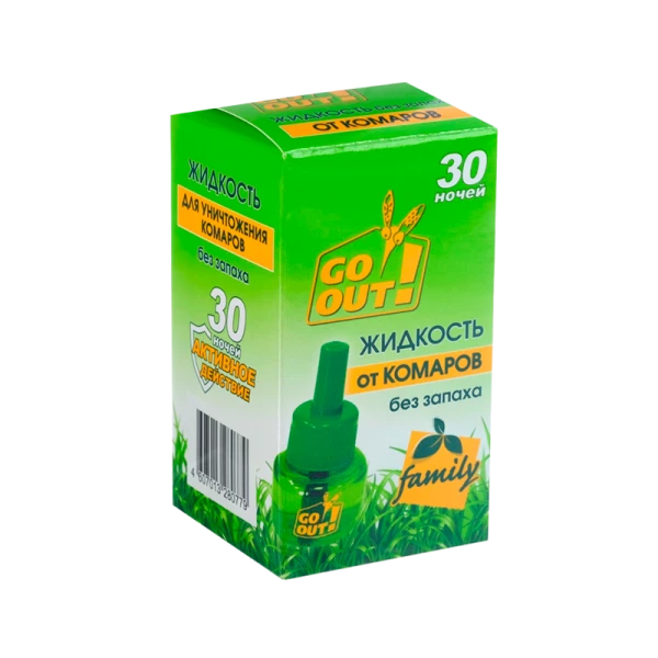 Жидкость от комаров Go Out 30 ночей без запаха (1/36/180)