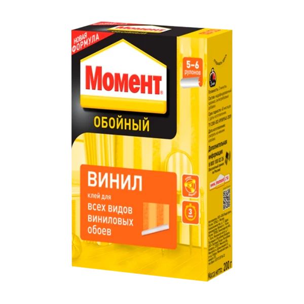 Клей Момент обойный 200г для виниловых обоев (1/25)