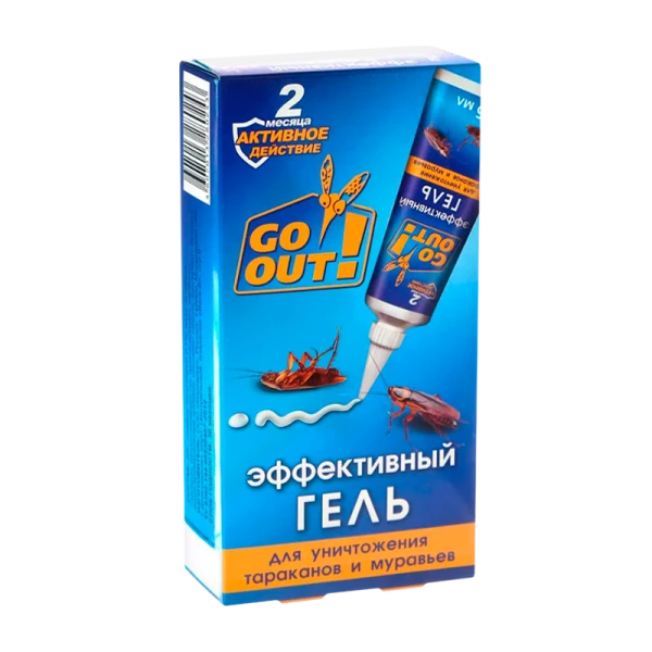 Гель от тараканов Go Out 75мл туба (1/24/64)