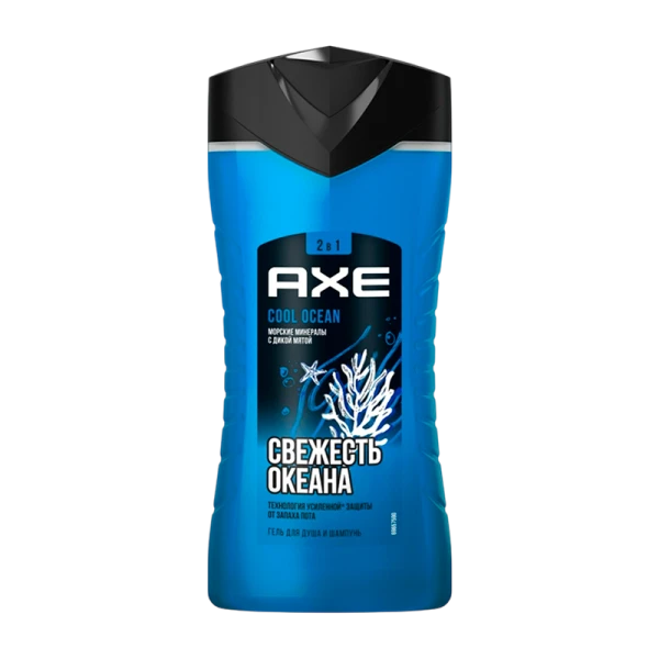 Гель для душа мужской AXE Cool Ocean 2в1 250мл (1/6)