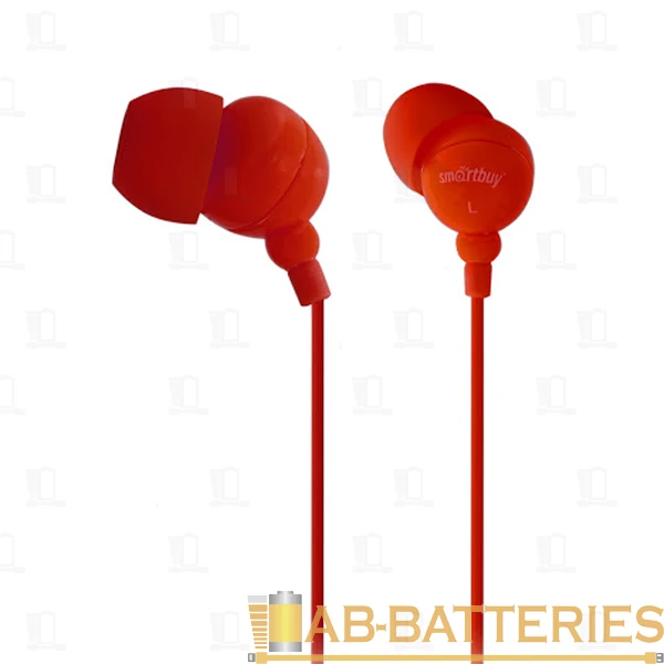 Наушники внутриканальные Smartbuy Color Trend красный (1/40/320)