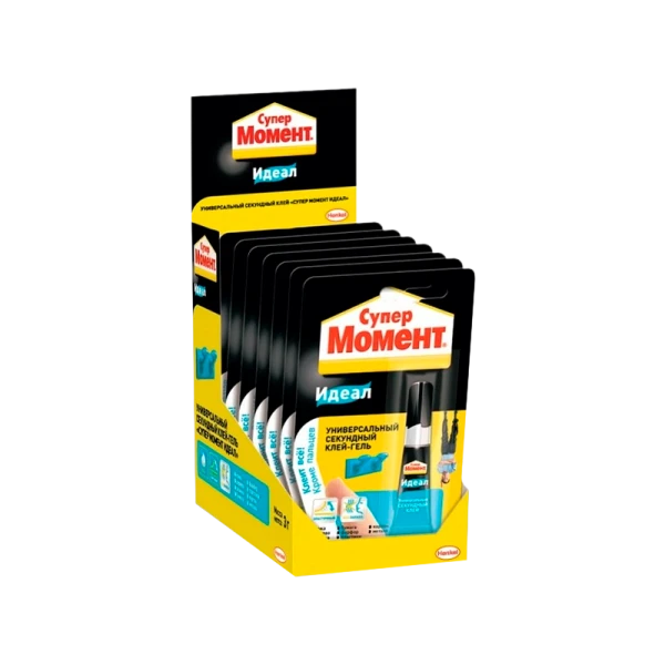 Супер-клей Момент ИДЕАЛ 3г универсальный BOX10 шоу-бокс (10/120)