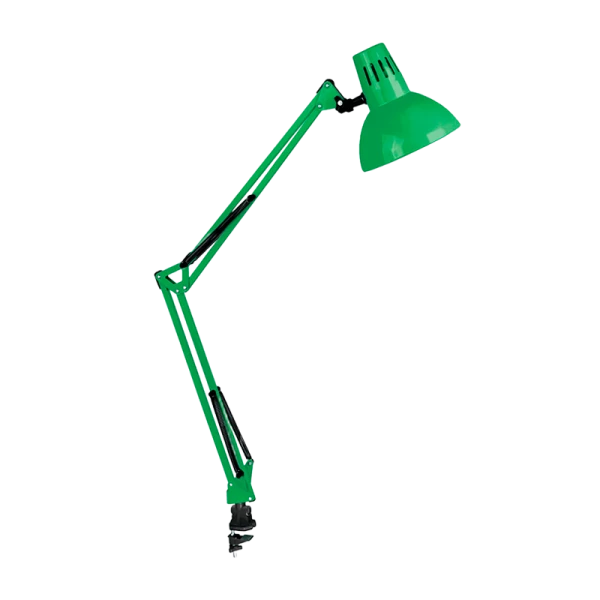 Светильник настольный Camelion KD-312 60W 230V E27 струбцина зеленый (1/12)