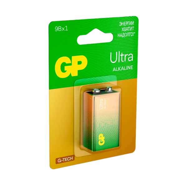 Батарейка GP ULTRA G-Tech Крона 6LR61 BL1 Alkaline 9V (1/10/200)