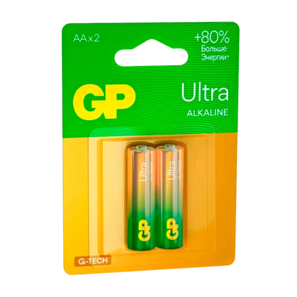 Батарейка GP ULTRA G-Tech LR6 AA BL2 Alkaline 1.5V (2/20/80) R