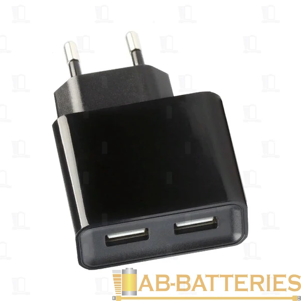 Сетевое З/У Smartbuy 2USB 3.0A с кабелем microUSB черный