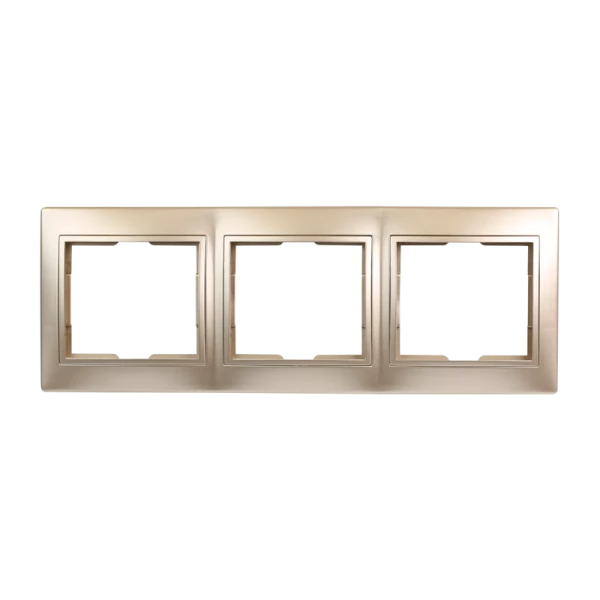 Рамка Smartbuy 3-местная горизонтальная шампань "Венера"