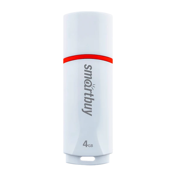 Флеш-накопитель Smartbuy Crown 4GB USB2.0 пластик белый