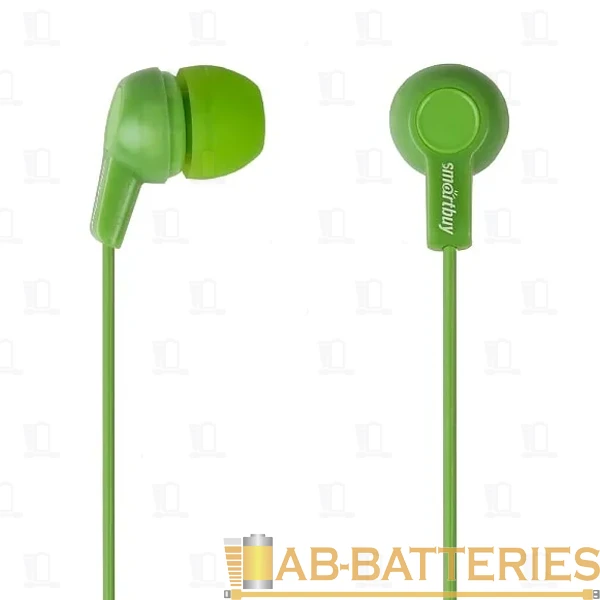 Наушники внутриканальные Smartbuy JAZZ зеленый 3 пары вставок (1/60)