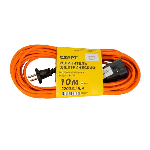 Удлинитель Старт S 1р.Б/З 10A 10.0м 2x0.75мм² IP20 (1/20)