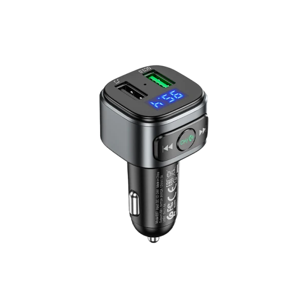 Автомобильное З/У HOCO E67 2USB QC3.0 черный (1/120)