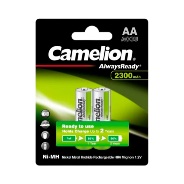 Аккумулятор предзаряженный RTU Camelion HR6 AA BL2 NI-MH Always Ready 2300mAh (2/24/384)