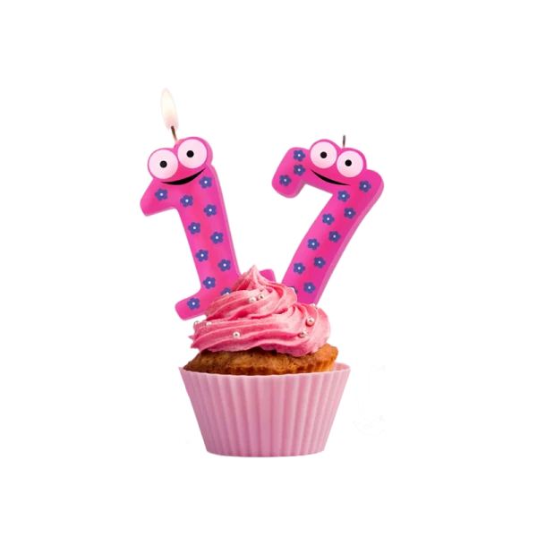 Свеча детская для торта, цифра 1, 1 шт. в упаковке, PATERRA (1/24)