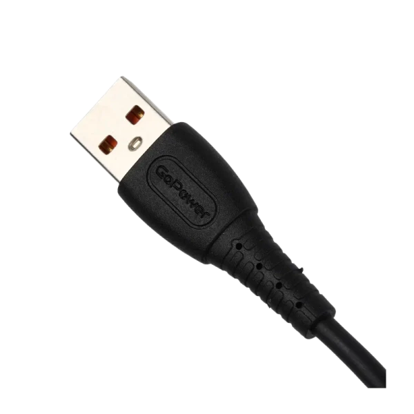Кабель GoPower GP07T USB (m)-Type-C (m) 1.0м 2.4A силикон черный (1/200/800)