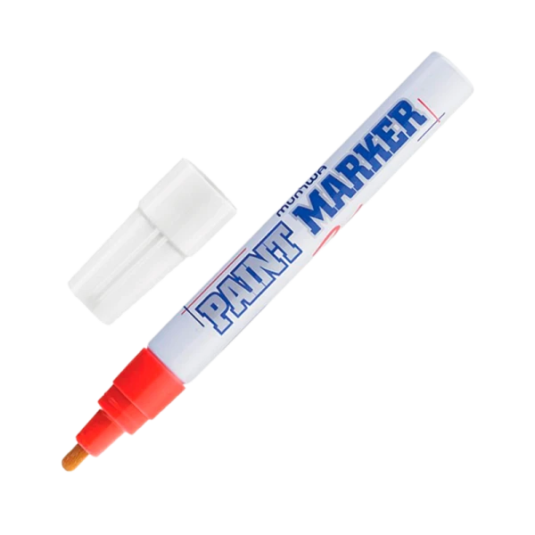 Маркер промышленный MunHwa PAINT MARKER PM-03 4.0мм нитрокраска красный (1/12/576)