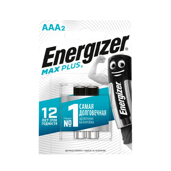 Батарейка Energizer MAX Plus LR03 AAA BL2 Alkaline 1.5V (2/24)