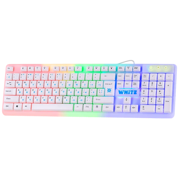 Клавиатура проводная Defender GK-172 white игровая USB 1.5м (1/10)