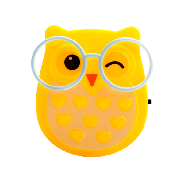 Ночник Camelion NL-237 "Сова" 220V в розетку желтый (1/24/72)