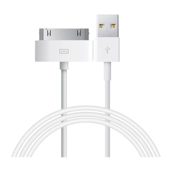 Кабель HOCO X1 USB (m)-Apple 30pin (m) 1.0м 2.4A ПВХ белый (1/30/300)