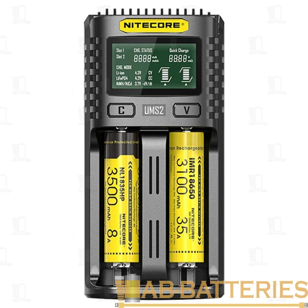 З/У для аккумуляторов Nitecore UMS2 Li-ion/IMR 2 слота